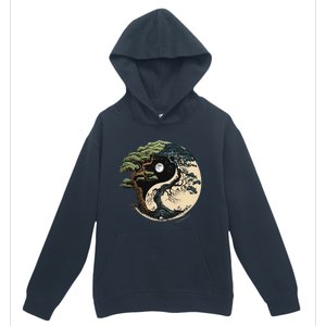 Yin Yang Tree Of Life On Buddhist Bonsai Tree Urban Pullover Hoodie