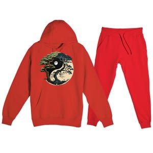 Yin Yang Tree Of Life On Buddhist Bonsai Tree Premium Hooded Sweatsuit Set