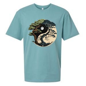 Yin Yang Tree Of Life On Buddhist Bonsai Tree Sueded Cloud Jersey T-Shirt