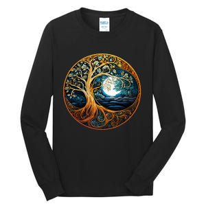 Yin Yang Tree Of Life Tall Long Sleeve T-Shirt