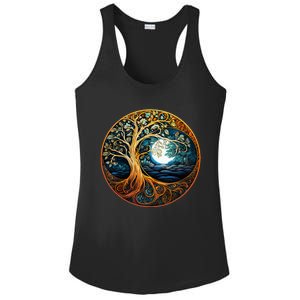 Yin Yang Tree Of Life Ladies PosiCharge Competitor Racerback Tank