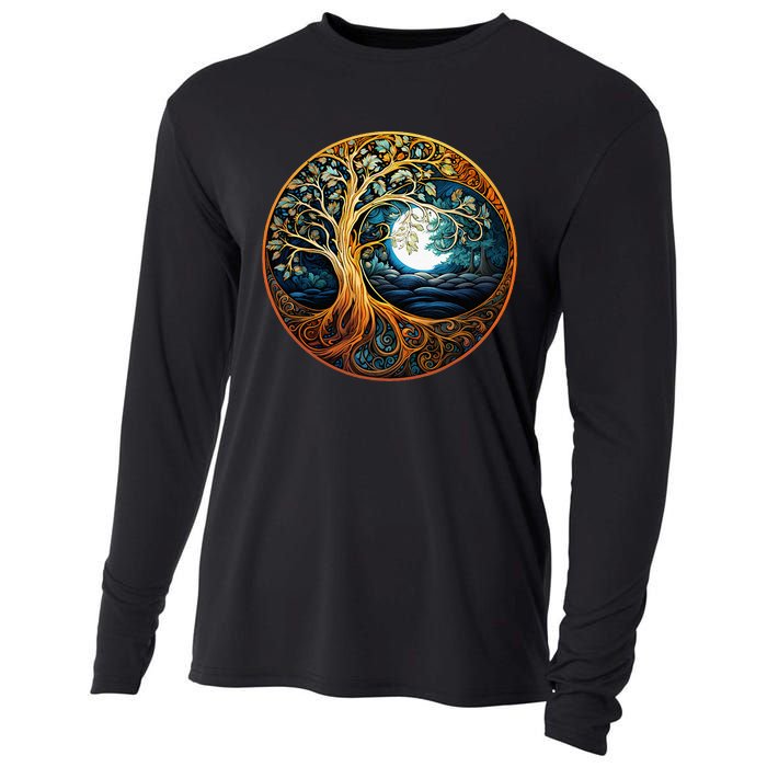 Yin Yang Tree Of Life Cooling Performance Long Sleeve Crew