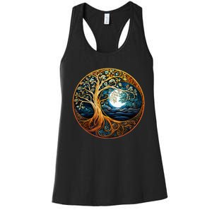 Yin Yang Tree Of Life Women's Racerback Tank