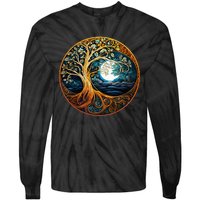 Yin Yang Tree Of Life Tie-Dye Long Sleeve Shirt