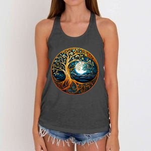 Yin Yang Tree Of Life Women's Knotted Racerback Tank