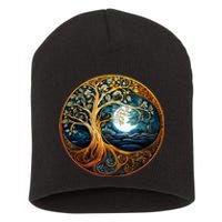 Yin Yang Tree Of Life Short Acrylic Beanie