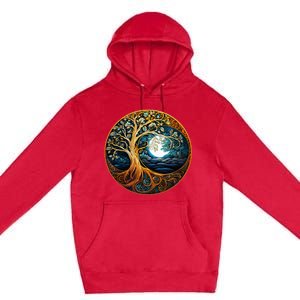 Yin Yang Tree Of Life Premium Pullover Hoodie