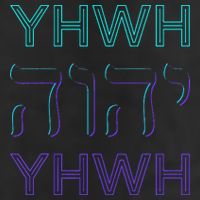 YHWH Yahweh Tetragrammaton Hebrew Name of God JHWH JW Retro 25L Jumbo Tote