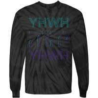 YHWH Yahweh Tetragrammaton Hebrew Name of God JHWH JW Retro Tie-Dye Long Sleeve Shirt