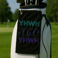YHWH Yahweh Tetragrammaton Hebrew Name of God JHWH JW Retro Golf Towel