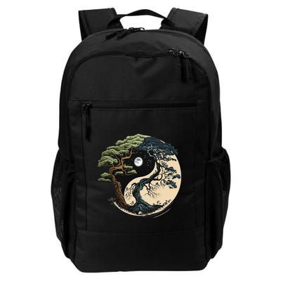 Yin Yang Tree Of Life On Buddhist Bonsai Tree Daily Commute Backpack