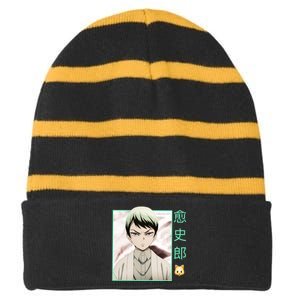 Yushiro Striped Beanie with Solid Band