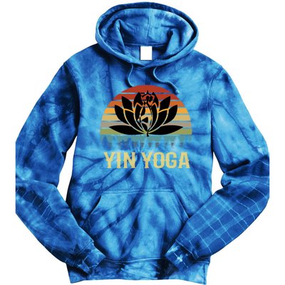 Yin Yoga Vintage Sunset Lotus Yoga Teacher Yoga Beginner Gift Tie Dye Hoodie