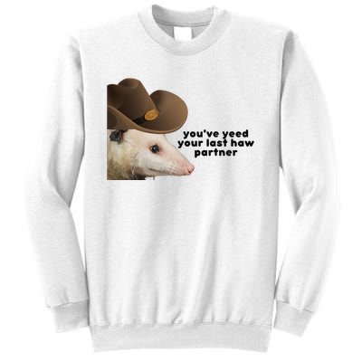 YouVe Yeed Your Last Haw Partner Possum Meme Sweatshirt