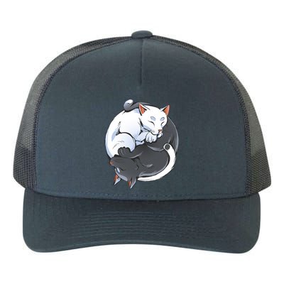 Yin Yang Yoga Zen Cute Cats For Cat Lover Meaningful Gift Yupoong Adult 5-Panel Trucker Hat