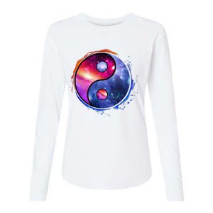 Yin Yang Womens Cotton Relaxed Long Sleeve T-Shirt