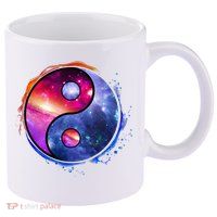 Yin Yang 11oz C Handle Ceramic Mug