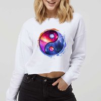 Yin Yang Cropped Pullover Crew
