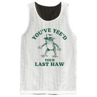 YouVe YeeD Your Last Haw Cowboy Frog Mesh Reversible Basketball Jersey Tank