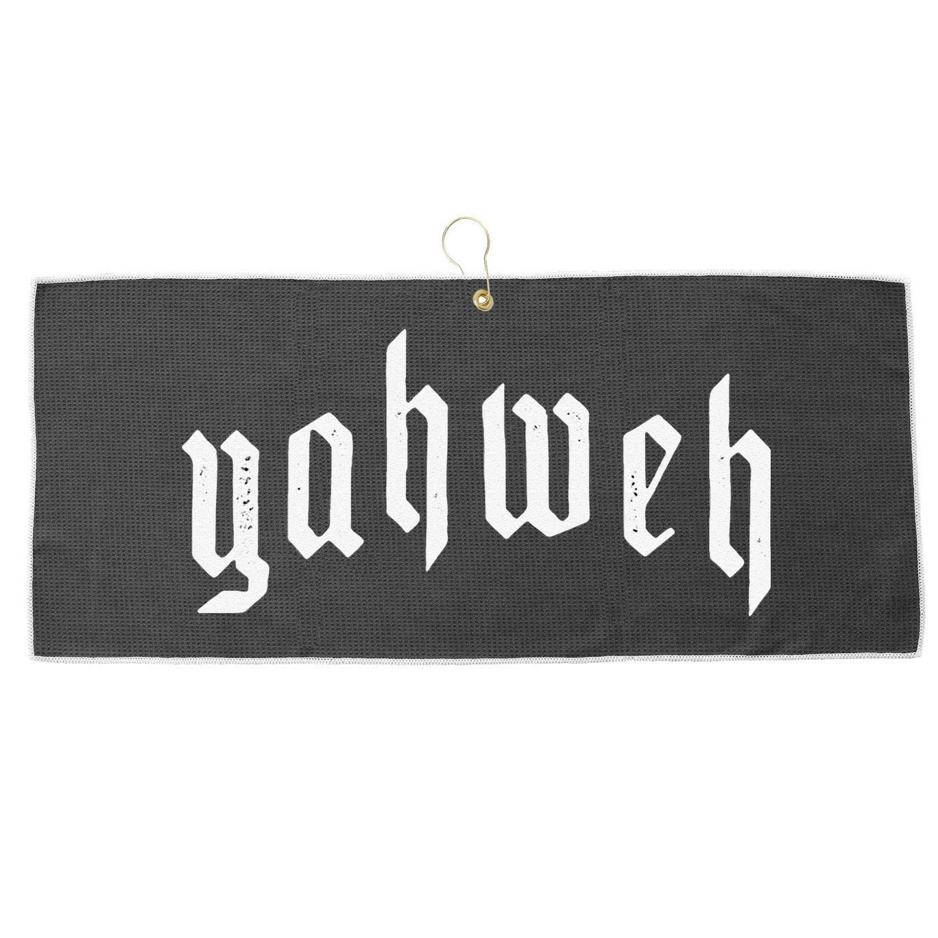 Yahweh YHWH Yeshua Jesus Christian Jewish God Manifestation Large Microfiber Waffle Golf Towel