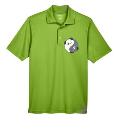 Yin Yang Yoga Zen Cute Dogs For Yoga Lover Gift Men's Origin Performance Piqué Polo