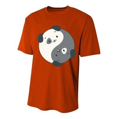 Yin Yang Yoga Zen Cute Dogs For Yoga Lover Gift Performance Sprint T-Shirt