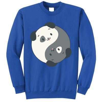 Yin Yang Yoga Zen Cute Dogs For Yoga Lover Gift Tall Sweatshirt