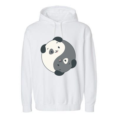 Yin Yang Yoga Zen Cute Dogs For Yoga Lover Gift Garment-Dyed Fleece Hoodie