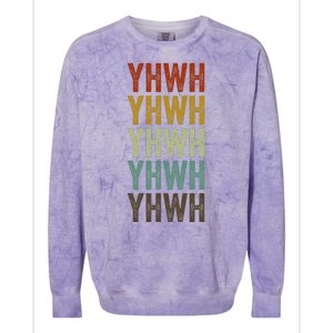 Yhwh Yhwh Yahweh Hebrew Colorblast Crewneck Sweatshirt