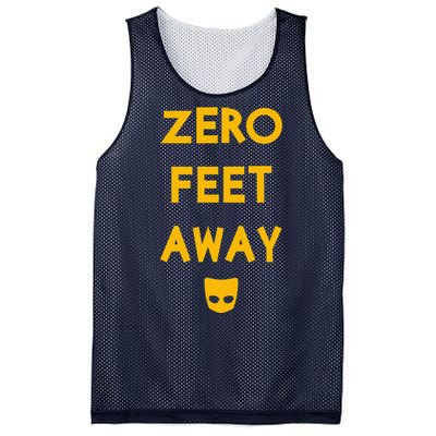 Zero 0 Feet Away Funny Gay Cruising Mesh Reversible Basketball Jersey Tank