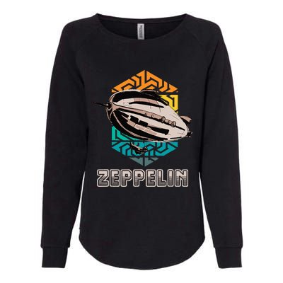 Zeppelin 70s & 80s Blimps Dirigible Airship Womens California Wash Sweatshirt