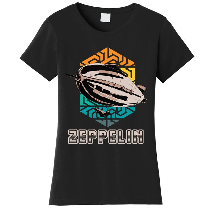 Zeppelin 70s & 80s Blimps Dirigible Airship Women's T-Shirt