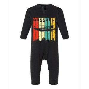 Zeppelin 70s 80s Dirigible Airship Zepelin Zepplin Infant Fleece One Piece