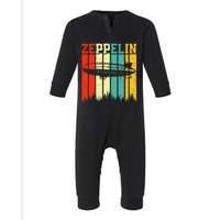 Zeppelin 70s 80s Dirigible Airship Zepelin Zepplin Infant Fleece One Piece