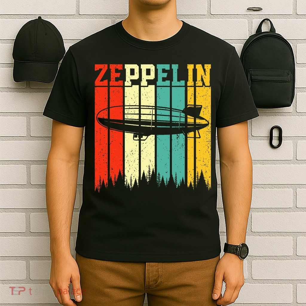 Zeppelin 70s 80s Dirigible Airship Zepelin Zepplin T-Shirt