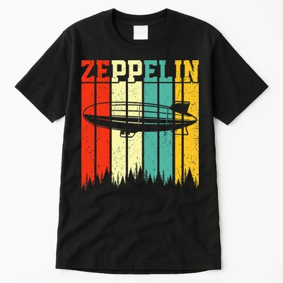 Zeppelin 70s 80s Dirigible Airship Zepelin Zepplin Tall T-Shirt