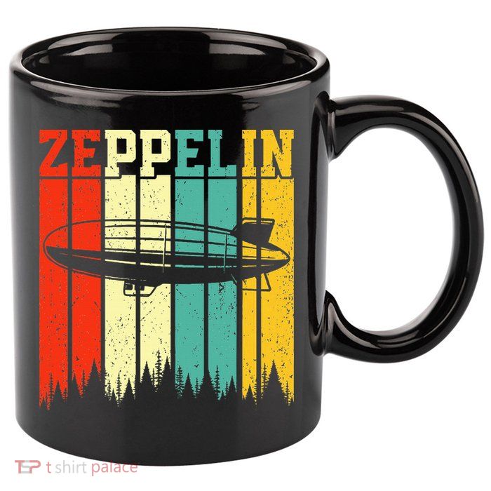 Zeppelin 70s 80s Dirigible Airship Zepelin Zepplin 11oz C Handle Ceramic Mug