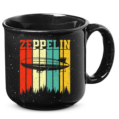 Zeppelin 70s 80s Dirigible Airship Zepelin Zepplin 15oz Campfire Ceramic Mug