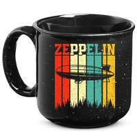 Zeppelin 70s 80s Dirigible Airship Zepelin Zepplin 15oz Campfire Ceramic Mug