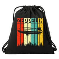 Zeppelin 70s 80s Dirigible Airship Zepelin Zepplin Drawstring Bag