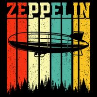 Zeppelin 70s 80s Dirigible Airship Zepelin Zepplin Drawstring Bag