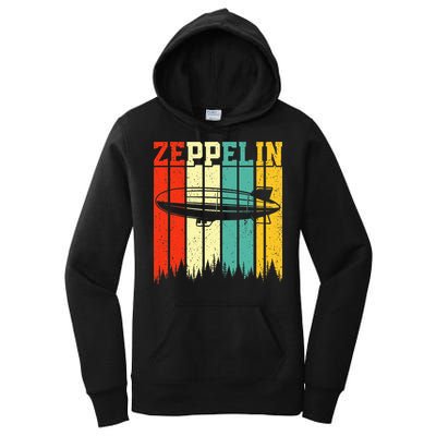 Zeppelin 70s 80s Dirigible Airship Zepelin Zepplin Women's Pullover Hoodie