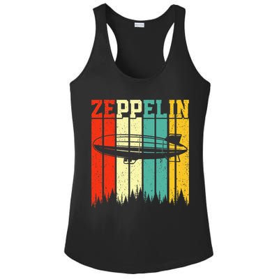 Zeppelin 70s 80s Dirigible Airship Zepelin Zepplin Ladies PosiCharge Competitor Racerback Tank