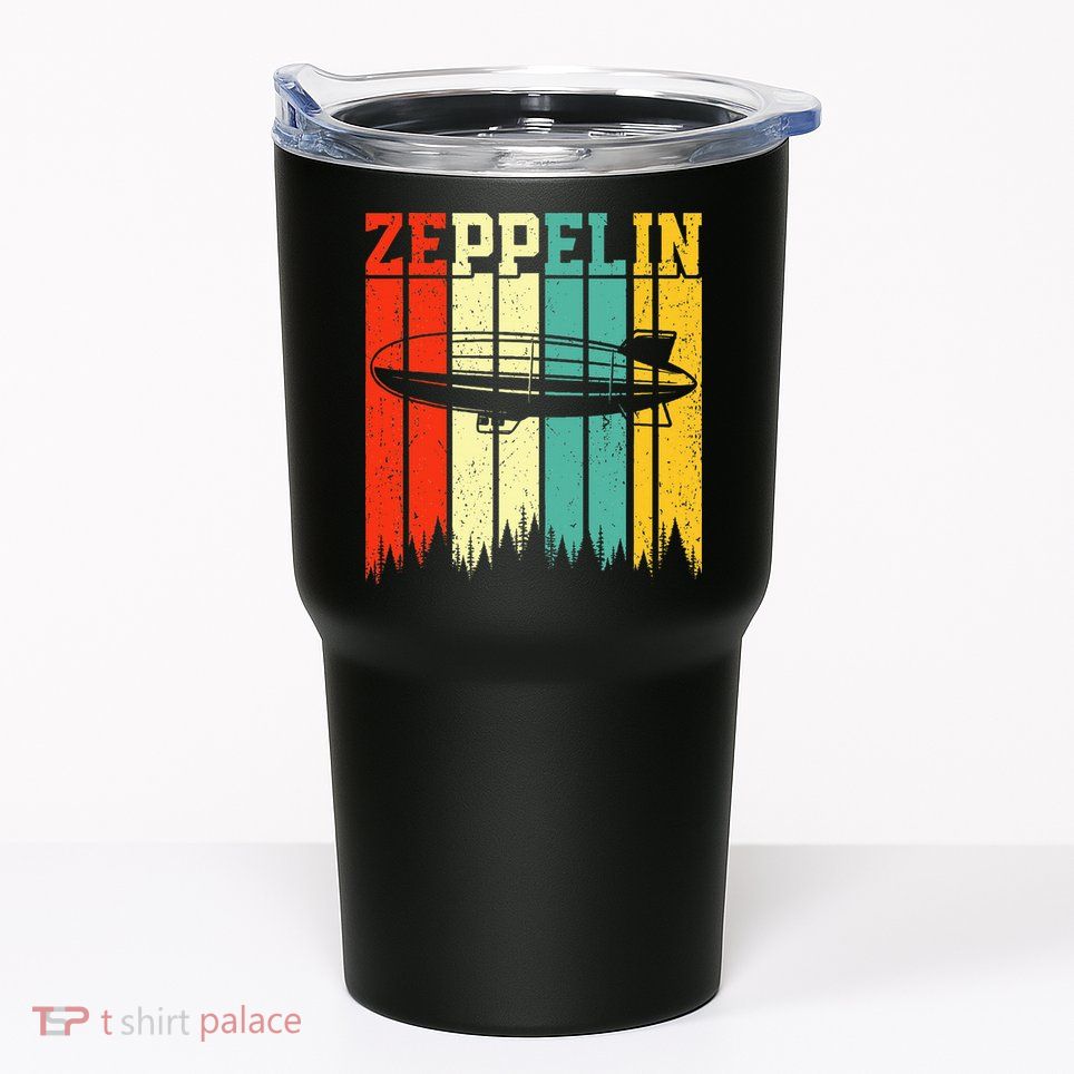 Zeppelin 70s 80s Dirigible Airship Zepelin Zepplin Tumbler