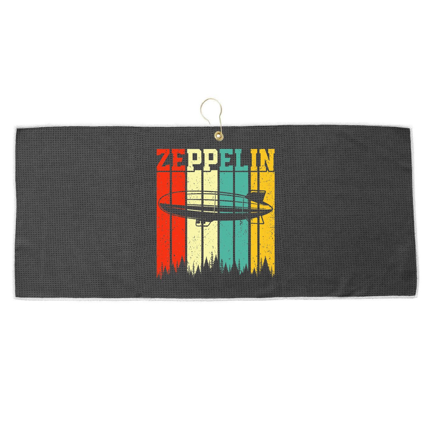 Zeppelin 70s 80s Dirigible Airship Zepelin Zepplin Large Microfiber Waffle Golf Towel