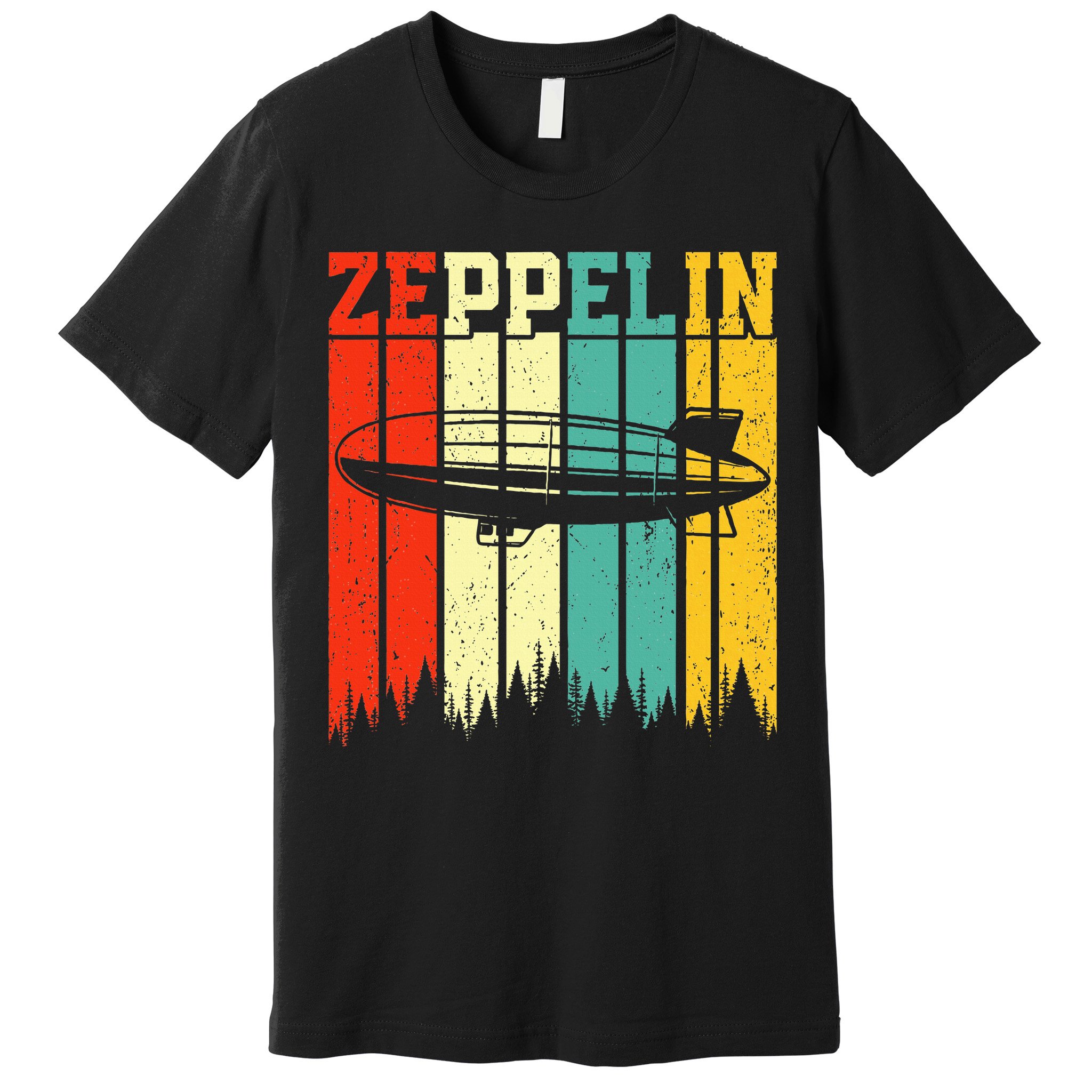 Zeppelin 70s 80s Dirigible Airship Zepelin Zepplin Premium T-Shirt