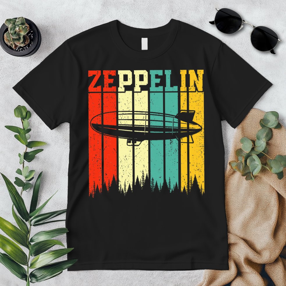 Zeppelin 70s 80s Dirigible Airship Zepelin Zepplin Premium T-Shirt