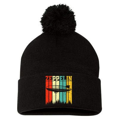 Zeppelin 70s 80s Dirigible Airship Zepelin Zepplin Pom Pom 12in Knit Beanie