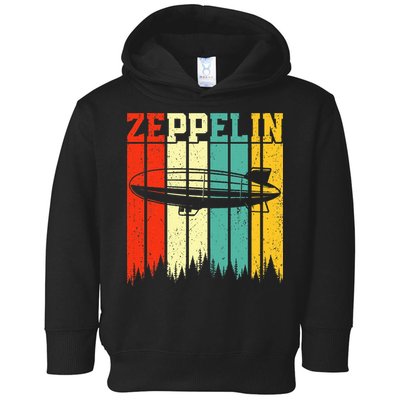 Zeppelin 70s 80s Dirigible Airship Zepelin Zepplin Toddler Hoodie