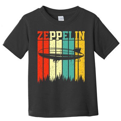 Zeppelin 70s 80s Dirigible Airship Zepelin Zepplin Toddler T-Shirt